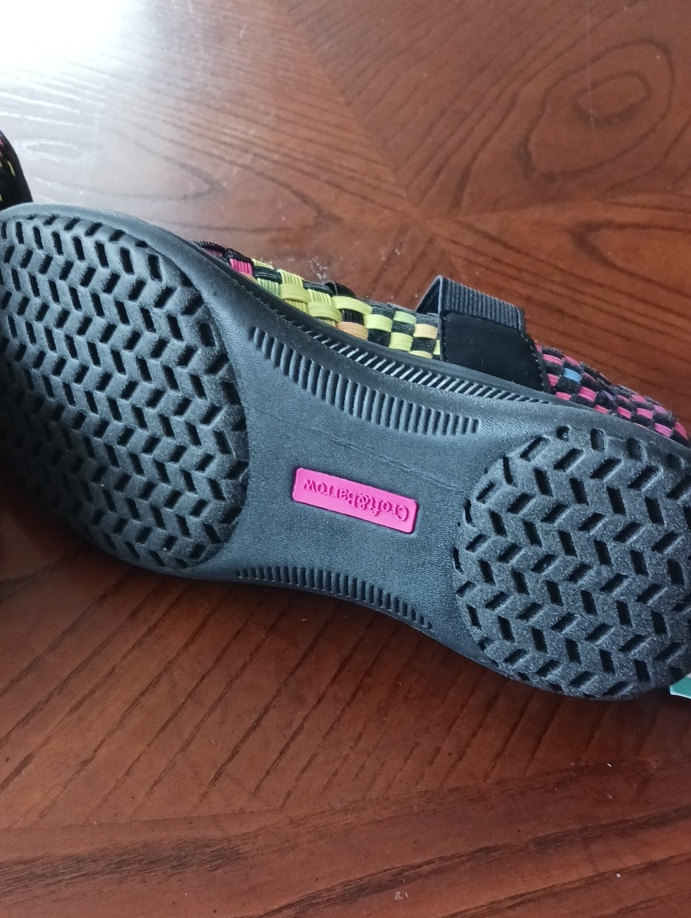 Black Multi-Color Woven Mary Jane Shoes - Picture 6 of 6